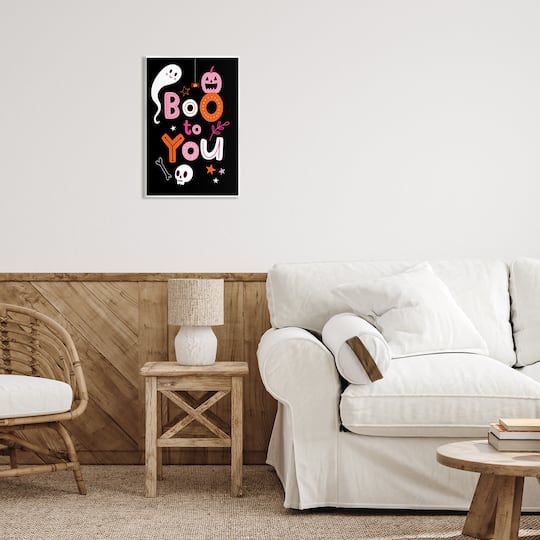 Stupell Industries Boo To You Smiling Halloween Elements Wall Plaque Art